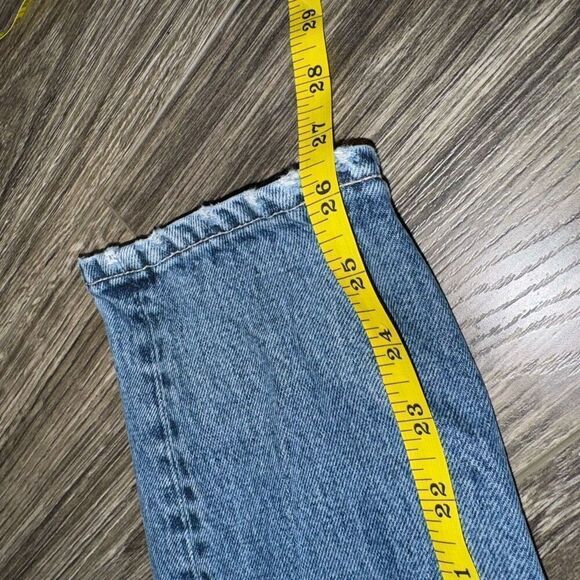 GRLFRND Karolina Mid Rise Distressed Skinny Jeans Women's Size 27 Blue - Picture 3 of 8